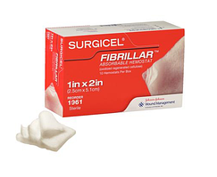 Гемостатик Surgicel Fibrillar (Серджисел Фібріллар) 2,5см*5,1см 10 шт./упаковка, Ethicon 411961