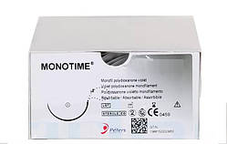 MONOTIME  5/0 (ПДС W9101H), колюча 18мм, 1/2, довжина 70см 14S10B