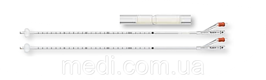 Балонний катетер нефростомічний з від’єднувальною воронкою, виготовлений з силікону, розмір Ch. 14, фото 1