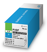 ПВДФ (Полівініліденіфторид) USP-6/0 колюча 2*9 мм 3/8 кола 90 см, Медітек PV-60164