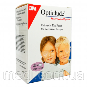 Opticlude Mini 5,0х6,2см - Очні клеючі пов'язки (Оклюдери) (Бежевий), 3М 1537/50, фото 1