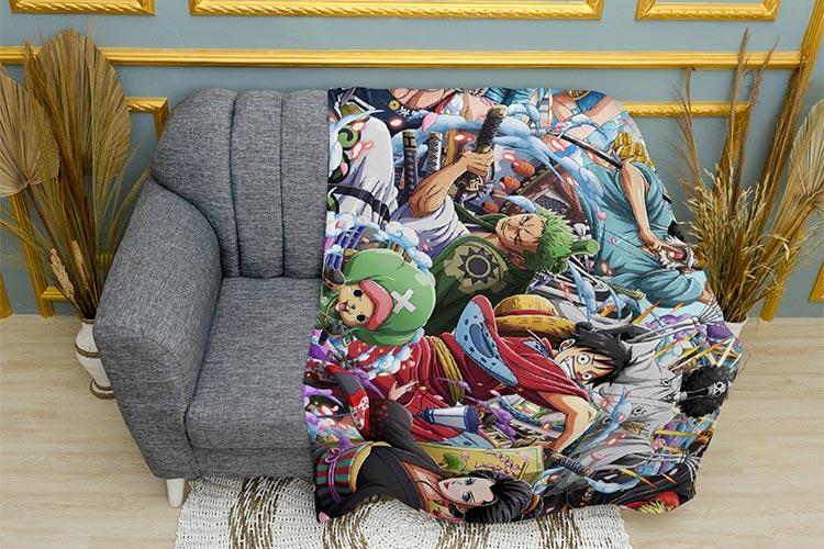 Плед «Великий куш. Головні персонажі. One Piece. Main characters»