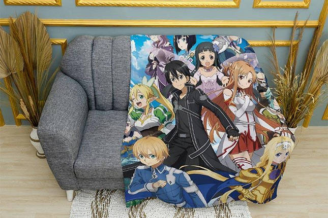 Плед «Мистецтво Меча Онлайн. Sword Art Online. Main characters», фото 1