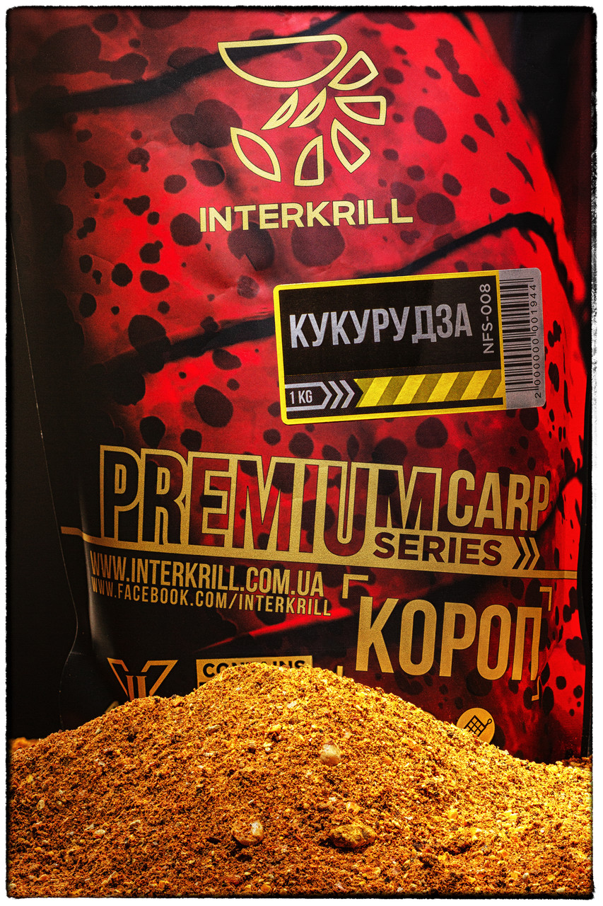 Прикормка Інтеркриль Premium Series КОРОП-Кукурудза 1 кг, фото 1