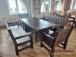 Дерев'яні меблі з масиву сосни з патуванням від виробника, комплект Furniture set — 43
