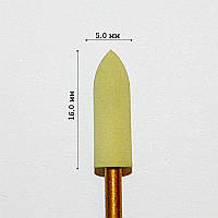 Полир для циркония и керамики с алмазной крошкой экстра мелкий (желтый) 5,0/16,0 мм DuCoBur D201EF