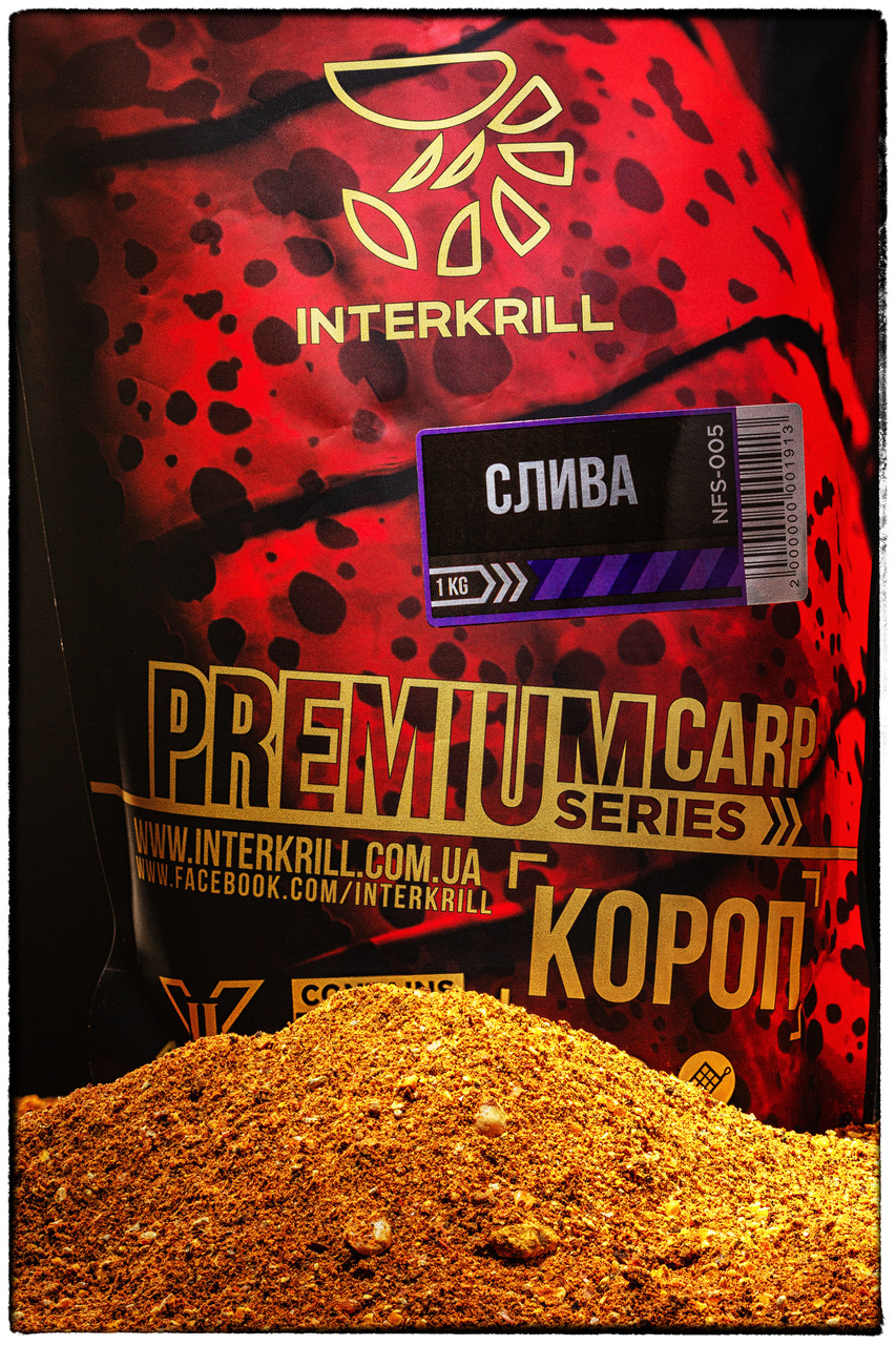 Прикормка INTERKRILL Premium Series КОРОП-Слива 1 кг
