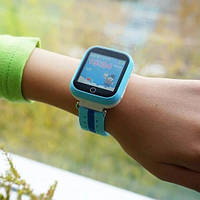 Детские умные часы с GPS Smart baby watch Q750 Blue, смарт часы-телефон c сенсорным экраном GD-641 и играми