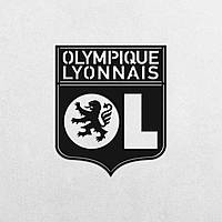 Дерев'яне панно емблема Olympique Lyonnais ФК (Олімпік Ліон) / Фанера / 59x70 см