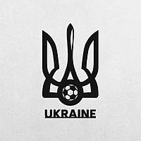 Деревянное панно емблема Ukraine Football ФК (Українська асоціація футболу) / Фанера / 52x89 см