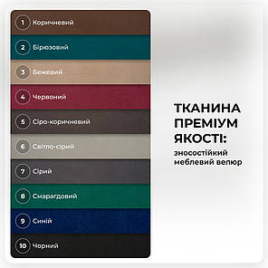Пуф-трансформер 5в1 зі столиком каретна стяжка Чорний каркас вибір, фото 3
