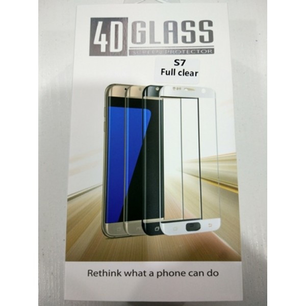 Панель передня 4D GLASS S7 (Full clear, white, black, gold, blue)