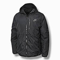 Мужская куртка (ветровка) Nike (14-03) черный, куртки мужские весна осень Найк. Мужская одежда