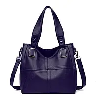 Женская сумка на каждый день черная синій