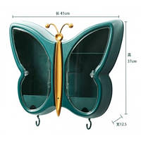 Органайзер-полка для косметики "Бабочка" (Зелёный) (W-31)