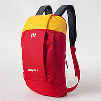 Спортивный детский рюкзак Mayers Красный + Желтый для девочки для мальчика из водоотталкивающей ткани 10L