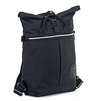 Городской модный женский рюкзак черного цвета повседневный практичный вместительный
