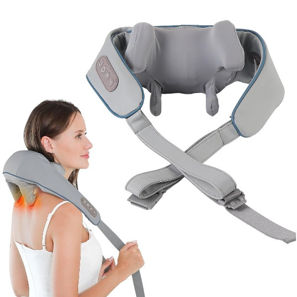 Масажер ударний для шиї та плечей з ІЧ-підігрівом A-Plus Neck massager NEW, фото 1