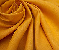 Льняная легкая ткань желто-охряного цвета