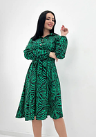 Женское модное платье с необычным принтом есть размеры 50-56