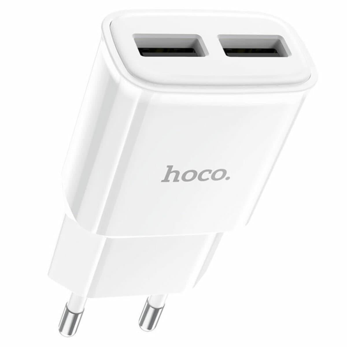 Мережевий зарядний пристрій HOCO C88A Star round dual port White