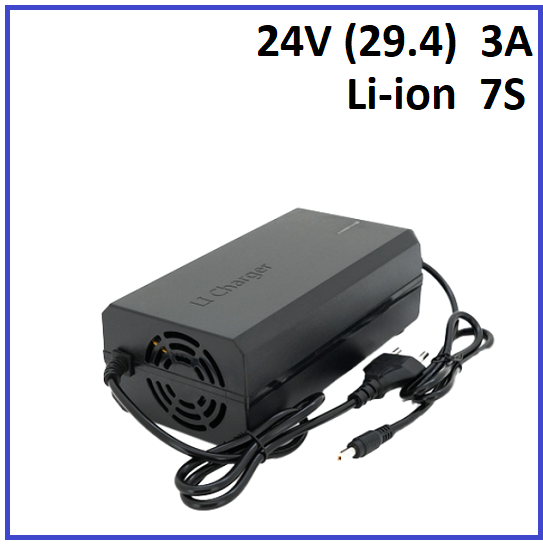 Зарядний пристрій для акумуляторів Li-ion 24V (29.4) 7S до 3A штекер 5.5х2.5