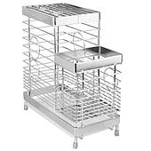 Кухонний органайзер для посуду, столових приборів Срібло