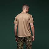 Комплект футболок (3 шт.) AIR Coolmax. Легкі та добре відводять вологу. Койот. Розмір S, фото 4