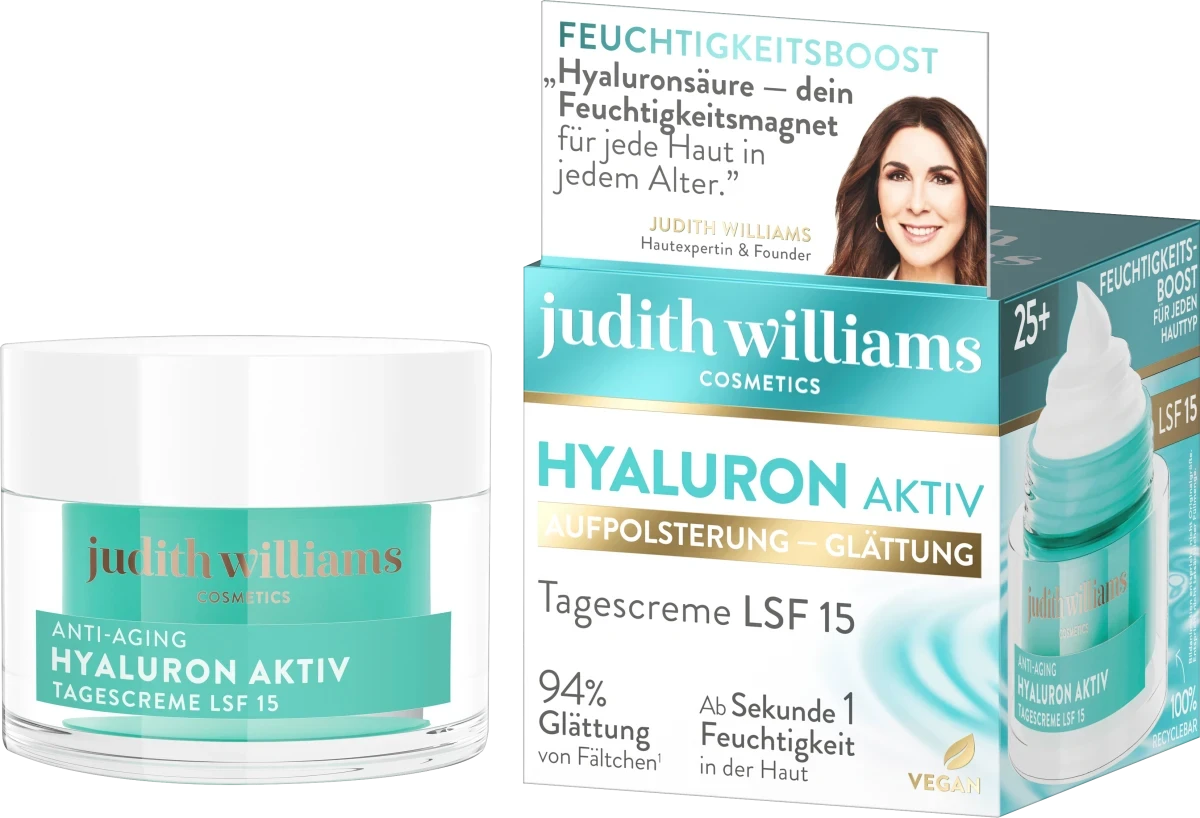 Зміцнюючий крем для обличчя Judith Williams Gesichtscreme Hyaluron Aktiv, 50 мл