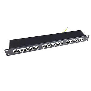 Патч-панель 24 порти 19' 1U STP Cat6, EServer (WT-2084-CAT 6)