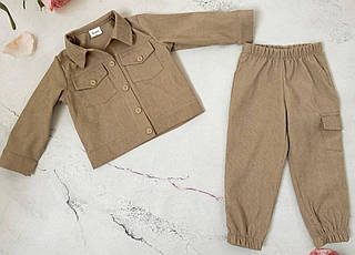 Костюм для дівчинки вельвет Аделіна | на зріст 92-116р., фото 3