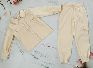 Костюм для дівчинки вельвет Аделіна | на зріст 92-116р., фото 4