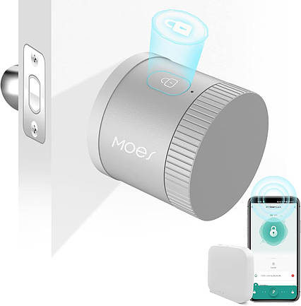 Розумний замок вхідних дверей MOES для наявного засова, сумісний з Alexa Go, Amazon, Німеччина, фото 1