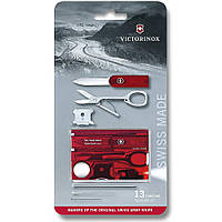 Набор Victorinox Swisscard Lite 82х54х4мм/13функ/прозрачный красный, блистер