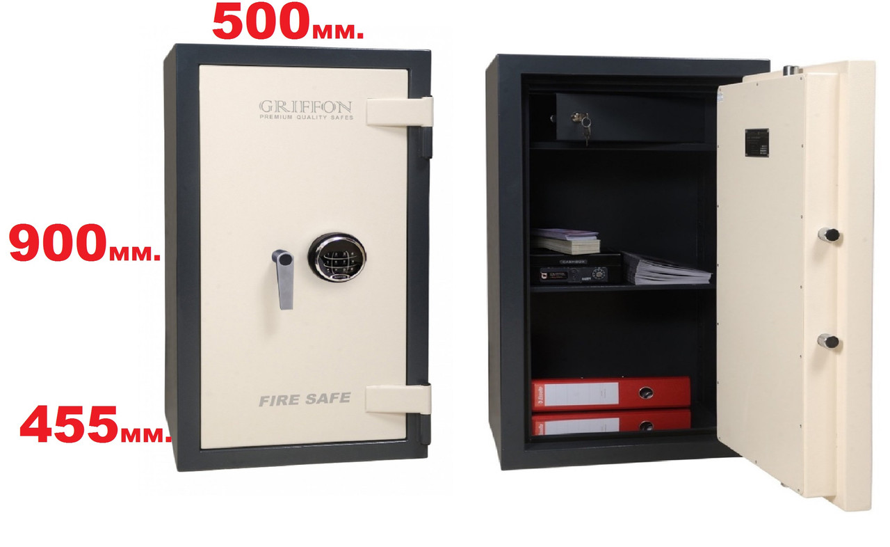 Вогнестійкий сейф меблевий Griffon FS.90.E, сейф для грошей, сейф для документів, сейф для пістолета