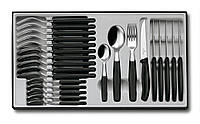 Набор кухонный Victorinox SwissClassic Table Set с черн.ручками, 24 пред (6 ножей/6 вилок/6 ложек столовых/6