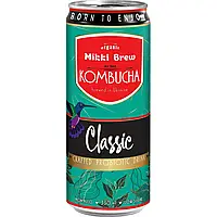 Напій безалкогольний слабогазований комбуча CLASSIC ТМ "Mikki Brew", ж/б. 330мл. (в спайці 12 шт.)