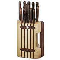 Набор кухонный Victorinox с дерев. ручками + подставка (8 ножей, точилка, вилка, овощечистка), 11 предметов