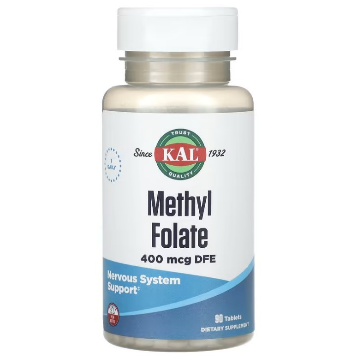 Метилфолат (Methyl Folate) KAL, 400 мкг DFE 90 таблеток