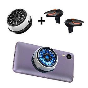 Ігровий комплект для телефону: охолодження магнітний кулер Пельтьє MEMO CX03, тригери R15 REX на смартфон