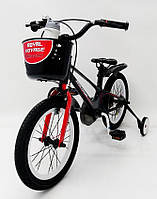 Детский двухколесный облегченный магниевый велосипед с корзиной на 16 дюймов SHADOW ROYAL VOYAGE черно-красный