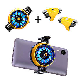 Ігровий комплект для телефону: охолодження кулер Пельтьє MEMO DLA6, тригери курки F01 для ігор pubg пабг