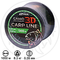 Леска FR 3D Camo Green 1000м 0.28мм 8.3кг
