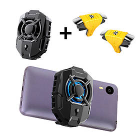 Ігровий комплект для телефону: охолодження кулер Пельтьє MEMO DLA7 + тригери F01 для ігор на смартфоні