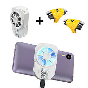 Ігровий комплект для телефону: охолодження кулер Пельтьє MEMO DLA2, тригери F01 для ігор на смартфоні pubg