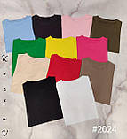 Модна літня жіноча базова футболка новинка 2024, фото 2