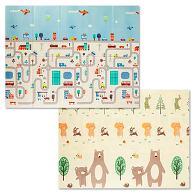 Дитячий термо килимок складаний ігровий "Дорога + Ліс" 200х150 см + сумка-чохол (235)