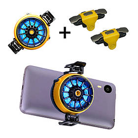 Ігровий комплект для телефону: охолодження кулер Пельтьє MEMO DLA6, тригери курки S03 для ігор pubg пабг