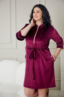 Домашня сукня ВЕЛЮР ТОМІКО МАРСАЛА L-3XL, фото 1