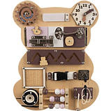 Розвиваюча дошка- бізіборд ведмедик 14в1 Kruzzel 22584, фото 3